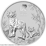 2022 – 1 oz Australia Lunar Series III – Year of the Tiger .9999 Silver BU Coin