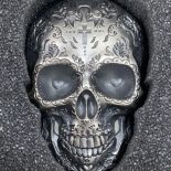 2018 – 1 oz Palau La Catrina Skull High Relief Antiqued Silver Coin