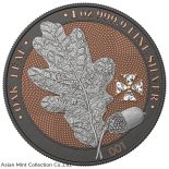 2019 – Germany 5 Mark – Oak Leaf – Crystal Cross – 1 Oz Silver Coin