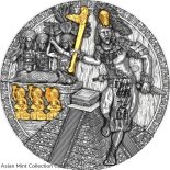 2020 – Holcan Mayan Warrior 2 oz Antique Finish Silver Coin 5$ Niue