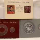 1990 – Holey Dollar & Dump Silver Proof Pair 1Dollar and 25Cent, silver proof coin.