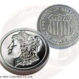 USA – 1 Avdp – .999 Fine Titanium Bullion Bar – ‘Morgan dollar’