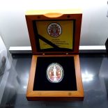2015 – Commemorative silver polished coin, Phra Klang (The Angel of Wealth) Color printed