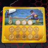 2005-2017 – Circulation coin 2 Baht complete set (with panel), unused