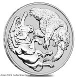2020 – 1 oz Australian Silver Bull and Bear Coin (BU)