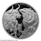 2022 1 oz $5 NZD Tokelau Silver Bull & Bear Coin BU