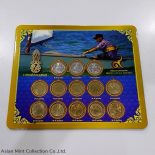 2005-2017 – Circulation Coin Panel 2 Baht complete set Thailand, used, beautiful, rare