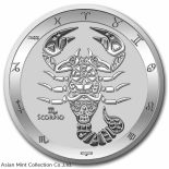 2022 – 1 oz .999 Silver $5 Zodiac Series: Scorpio in Capsule