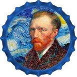 2022 – VAN GOGH Bottle Cap Shape Silver Coin 1000 Francs Chad