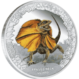 2013 – Australia’s Remarkable Reptiles Frilled Neck Lizard 1oz