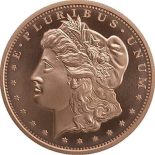 1921 – 1 OZ Morgan Round Coin – Copper 1 Oz .999 Pure Fine Copper GSM IN STOCK!!