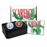 2023 – Scarface 40th Anniversary 2 Coin Set 2 Oz Silver Color Chad with Original Packaging