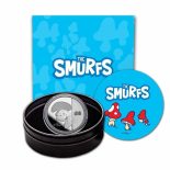 2023 – Smurfs Smurfs 65th Anniversary 1oz 999 Silver Niue Proof with Original Packaging