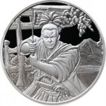 2022 – 1 oz 999 Silver Fiji 50 Cents Samurai Ancient Warriors Silver Coin ST/BU-