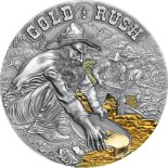 2021 – Gold Rush 50g Antique finish Silver Coin 2000 Francs CFA Cameroon