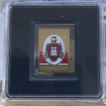 2020 – Gold Coin Bars Motif Coat of Arms Hamburg, 999 Gold 1/500oz,16 x 22.4mm, Echth.-Zert