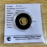 2014 – Gold – Ivory Coast 100 francs gold PP Pope Benedict XVI