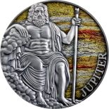2021 – Jupiter Planets and Gods 3 oz Antique finish Silver Coin CFA