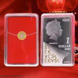 2020 Niue island $1 get rich silver shap red packet 8 gram proof coin