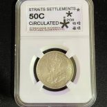 Straits Settlements King George V 50 Cents