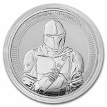 2021 – Mandalorian in Beskar Armor Star Wars 1 oz .999 Silver Coin 2 dollar Niue
