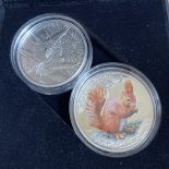 2012 red squirrel 2 coins set 
