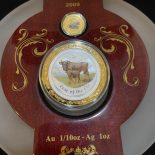 2009 Australia Lunar Year of OX Gold and Silver Coloured Set