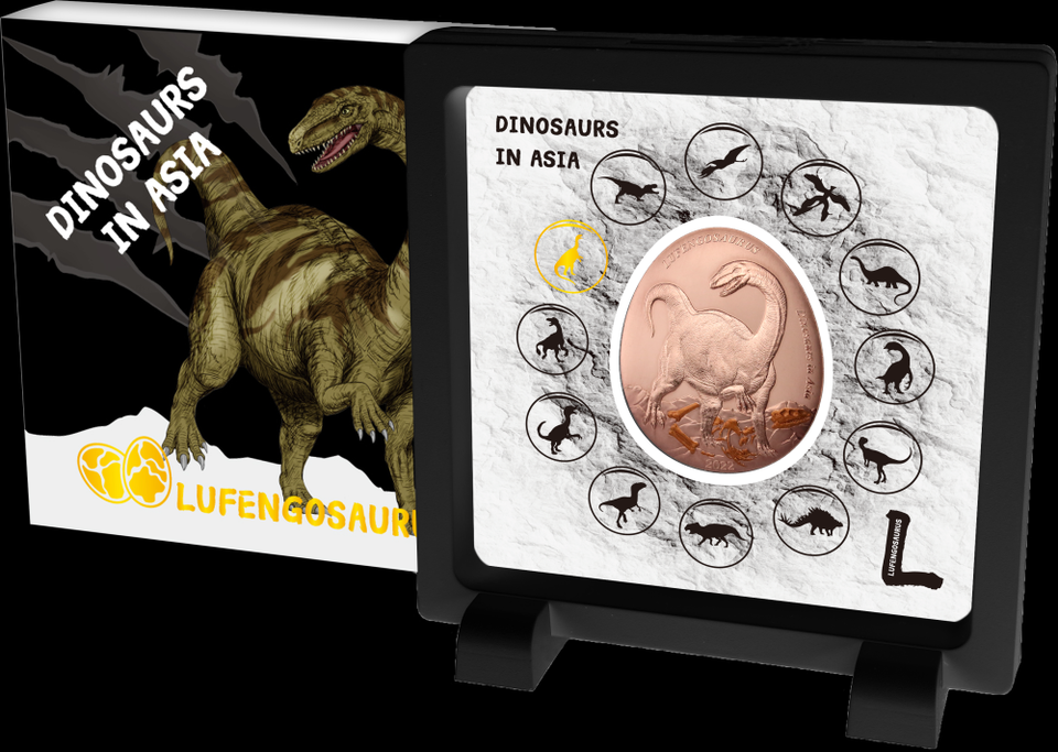 4. 2022 - Samoa 20cents Dinosaurs in Asia 2 Lufengosaurus Curved commemorative coin
