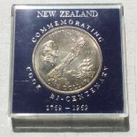 1969 New Zealand One Dollar Commemorating Cook Bi-Centenary