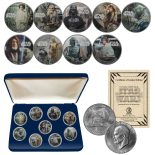 1976 – STAR WARS Genuine Eisenhower Dollar 9-Coin Set w/ BOX – OFFICIALLY LICENSED