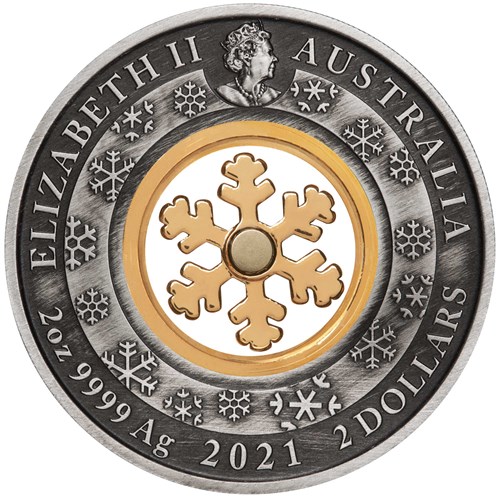 2 2021 Australian Christmas Wonderland 2oz Silver Antique Coin