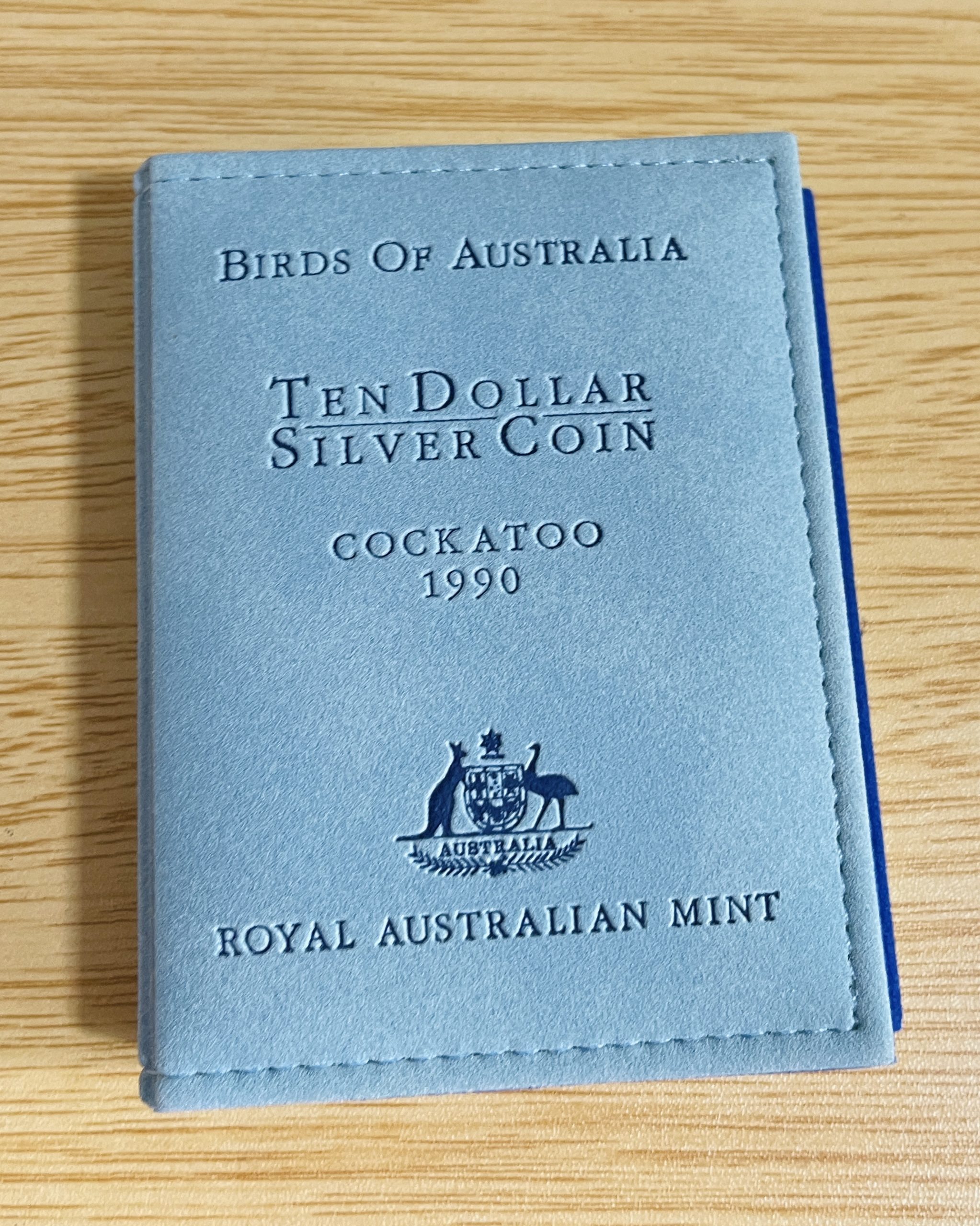 4 1990 SILVER PROOF $10 COIN - BIRDS OF AUSTRALIA - WHITE COCKATOO